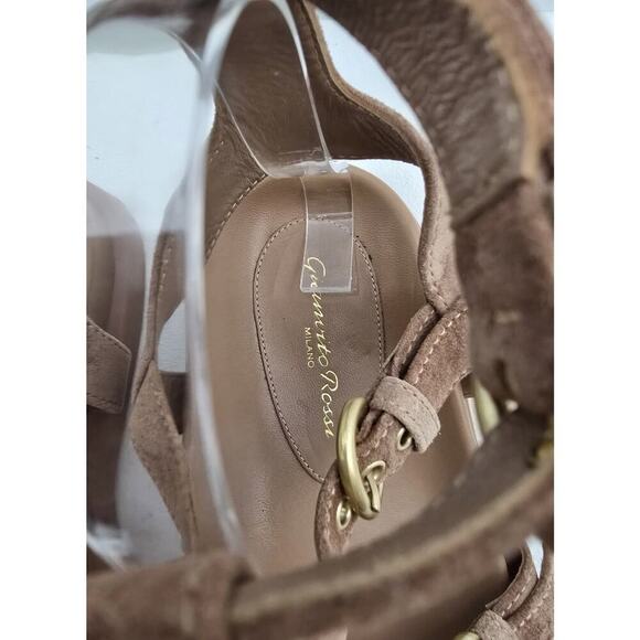 Women Gianvito Rossi Arena Praline Suede Leather Gladiator Sandals EU 41 NWOB - Picture 4 of 10